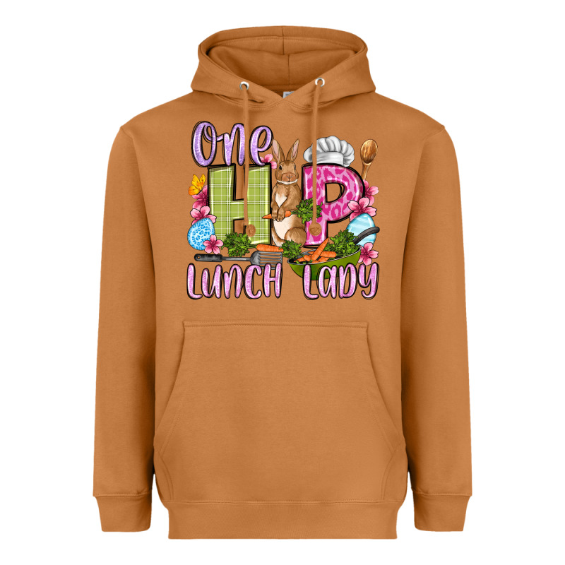Easter Day One Hip Lunch Lady Heavyweight Hoodie by OliviaCreatesArt | Teevron