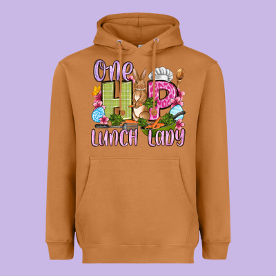 Easter Day One Hip Lunch Lady Heavyweight Hoodie Designed By Oliviacreatesart