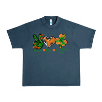 Midnight Navy Peace Love St.Patrick's Day Urban Heavy Tee - BundleAndBundleShop