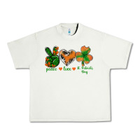 Pistachio Peace Love St.Patrick's Day Urban Heavy Tee - BundleAndBundleShop