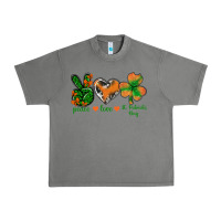 Tornado Peace Love St.Patrick's Day Urban Heavy Tee - BundleAndBundleShop