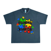 Midnight Navy grandma of a warrior Urban Heavy Tee - JahusDesignShop