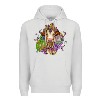 Dove Grey simmental mardi gras Premium Hoodie - OliviaCreatesArt