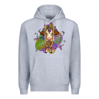 Heather Grey simmental mardi gras Premium Hoodie - OliviaCreatesArt