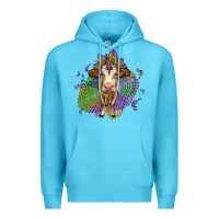 Ocean Blue simmental mardi gras Premium Hoodie - OliviaCreatesArt