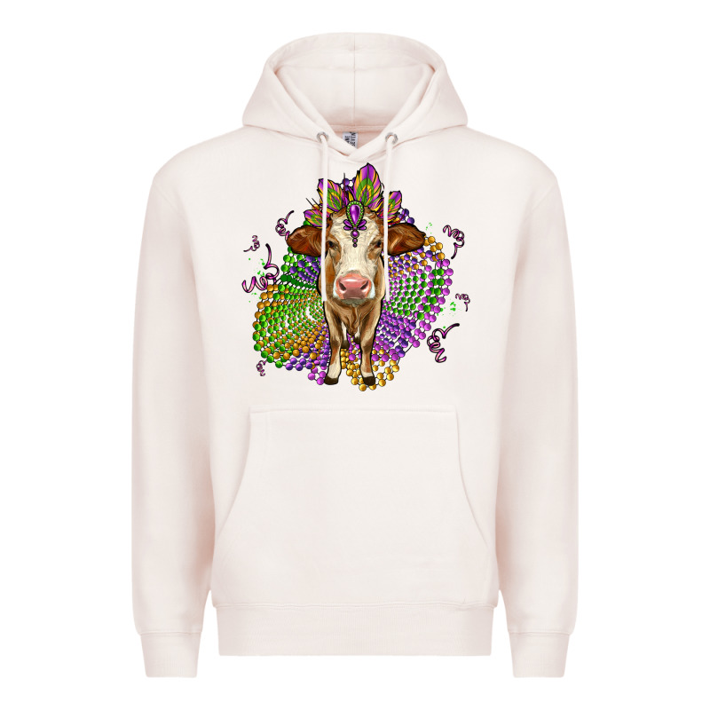 Simmental Mardi Gras Premium Hoodie by OliviaCreatesArt | Teevron