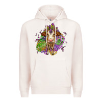 Pale Pink simmental mardi gras Premium Hoodie - OliviaCreatesArt