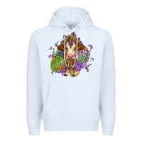 White simmental mardi gras Premium Hoodie - OliviaCreatesArt