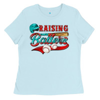 Baby Blue raising ballers Ladies Tee - NancyCooperArtShop