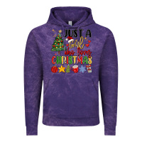 Cloud Purple just a girl who loves christmas Vintage Hoodie - MaliasSmallBusiness