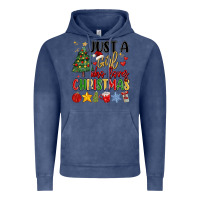 Vintage Denim just a girl who loves christmas Vintage Hoodie - MaliasSmallBusiness