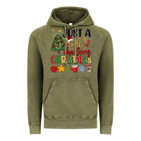 Vintage Olive just a girl who loves christmas Vintage Hoodie - MaliasSmallBusiness