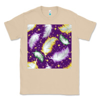 Mushroom Mardi Gras Feathers seamless pattern Classic Tee - BundleAndBundleShop