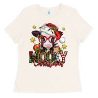 Bone mooey christmas baby calf Ladies Tee - Jasminsmagicworld