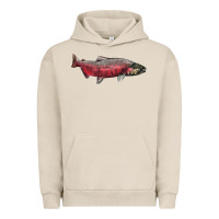 Pigment French Oak Chinook Salmon Fish Illustrations Urban Hoodie - LillyAllenDesigns