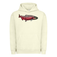 Pigment Pistachio Chinook Salmon Fish Illustrations Urban Hoodie - LillyAllenDesigns