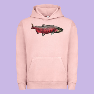 Chinook Salmon Fish Illustrations Urban Hoodie Designed By Lillyallendesigns