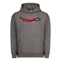Pigment Tornado Chinook Salmon Fish Illustrations Urban Hoodie - LillyAllenDesigns