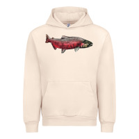 Sandshell Chinook Salmon Fish Illustrations Urban Hoodie - LillyAllenDesigns
