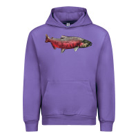 Tulip Chinook Salmon Fish Illustrations Urban Hoodie - LillyAllenDesigns