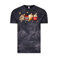 Cloud Black christmas coffee Vintage Tee - MaliasSmallBusiness