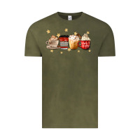 Vintage Olive christmas coffee Vintage Tee - MaliasSmallBusiness