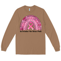 Toasted Coconut in october we wear pink breast cancer awareness rainbow Long Sleeve Tee - Jasminsmagicworld