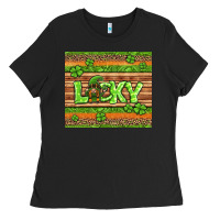 Black st Patricks lucky gnome Ladies Tee - Jasminsmagicworld