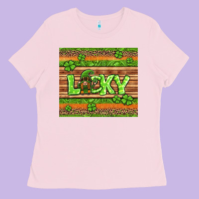 St Patricks Lucky Gnome Ladies Tee Designed By Jasminsmagicworld