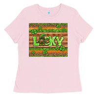 Bubblegum Pink st Patricks lucky gnome Ladies Tee - Jasminsmagicworld