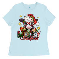 Mooey Christmas Baby Calf Ladies Tee | Teevron