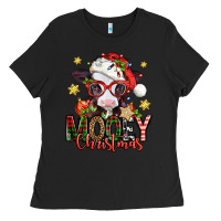 Black mooey christmas baby calf Ladies Tee - Jasminsmagicworld