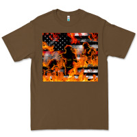 Cacao firefighter thin red lin Premium Tee - LillyAllenDesigns