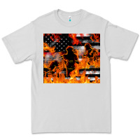Dove Grey firefighter thin red lin Premium Tee - LillyAllenDesigns