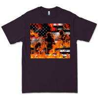 Plum firefighter thin red lin Premium Tee - LillyAllenDesigns