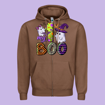 My First Boo Zipper Hoodie Designed By Cowgirlartshop