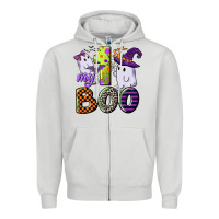 Dove Grey my first boo Zipper Hoodie - CowGirlArtShop