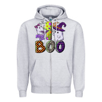 Heather Grey my first boo Zipper Hoodie - CowGirlArtShop