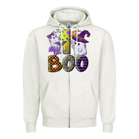 Oatmeal Heather my first boo Zipper Hoodie - CowGirlArtShop
