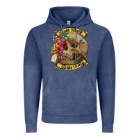 Vintage Denim Sorta merry sorta scary skull Vintage Hoodie - NancyCooperArtShop