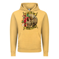 Vintage Mustard Sorta merry sorta scary skull Vintage Hoodie - NancyCooperArtShop