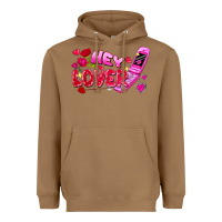 Toasted Coconut Hey lover flip phone Valentine's Day Heavyweight Hoodie - FaDigitalArtStudio