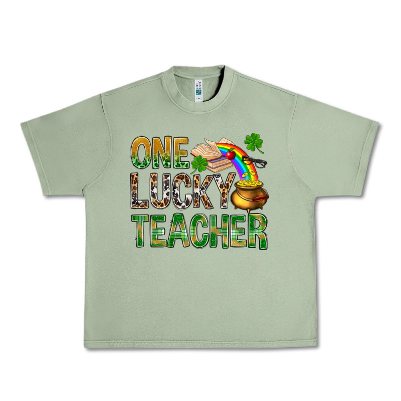 One Lucky Teacher St. Patricks Urban Heavy Tee by BundleAndBundleShop | Teevron