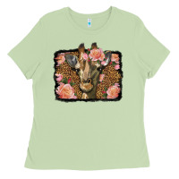 Matcha Western Floral Giraffe Ladies Tee - LillyAllenDesigns
