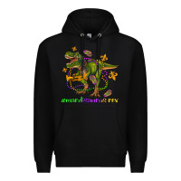 Black mardi saurus rex olivia Premium Hoodie - OliviaCreatesArt