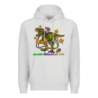 Dove Grey mardi saurus rex olivia Premium Hoodie - OliviaCreatesArt