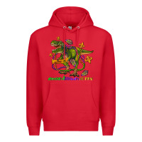 Red mardi saurus rex olivia Premium Hoodie - OliviaCreatesArt
