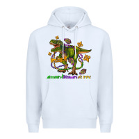White mardi saurus rex olivia Premium Hoodie - OliviaCreatesArt