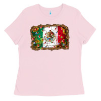 Bubblegum Pink Christmas lights Mexican flag Ladies Tee - Jasminsmagicworld