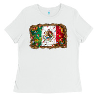 White Christmas lights Mexican flag Ladies Tee - Jasminsmagicworld
